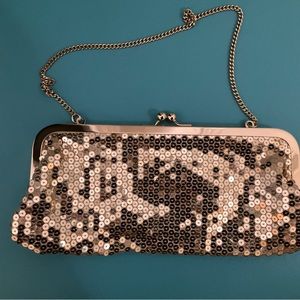 Loft gold sequin bag